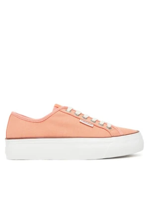 Calvin Klein Jeans Tenisówki Vulc Flatform Ctn Logo Tag YW0YW01838 Pomarańczowy