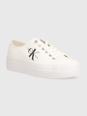 Calvin Klein Jeans tenisówki VULC FLATFORM ESSENTIAL MONO damskie kolor biały YW0YW01030