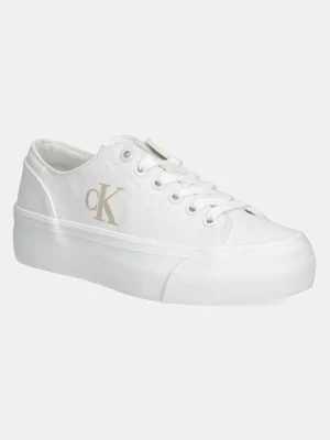 Calvin Klein Jeans tenisówki VULC FLATFORM LOW CV MG damskie kolor biały YW0YW01763