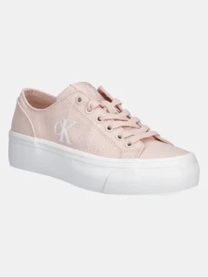 Zdjęcie produktu Calvin Klein Jeans tenisówki VULC FLATFORM LOW CV MG damskie kolor różowy YW0YW01763