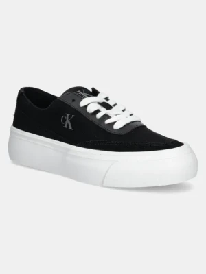 Calvin Klein Jeans tenisówki VULC FLATFORM LOW CV MIX MG kolor czarny YW0YW01770