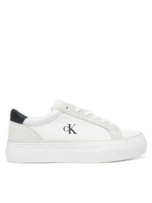 Calvin Klein Jeans Tenisówki Vulc Flatform Mg Nylon Mix YW0YW01896 Biały