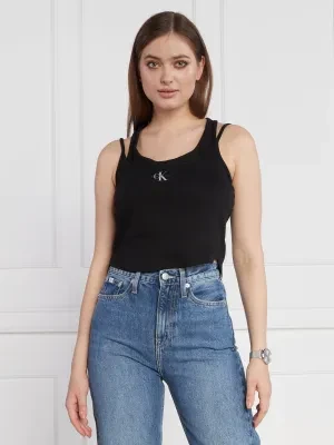 Calvin Klein Jeans Top BADGE RIB DOUBLE LAYER | Regular Fit