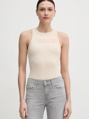 Calvin Klein Jeans top beżowy