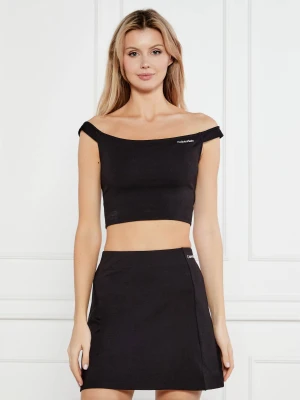 Calvin Klein Jeans Top | Cropped Fit czarny