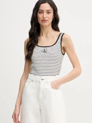 Calvin Klein Jeans top damski bawełniany z elastanem
