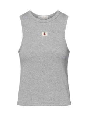 Calvin Klein Jeans Top damski Kobiety Bawełna szary marmurkowy,