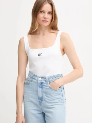 Calvin Klein Jeans top damski kolor beżowy J20J223192