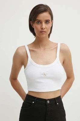 Calvin Klein Jeans top damski kolor biały J20J223558