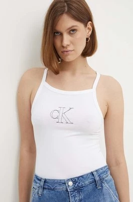 Calvin Klein Jeans top damski kolor biały J20J223623