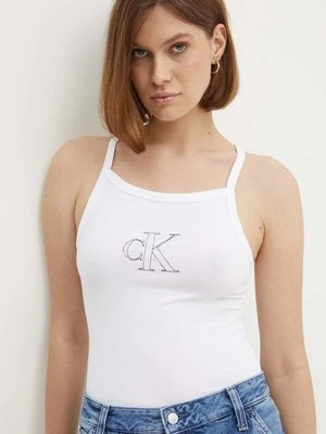 Calvin Klein Jeans top damski kolor biały J20J223623