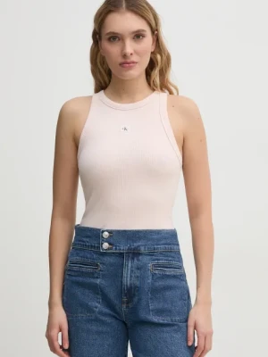 Zdjęcie produktu Calvin Klein Jeans top damski kolor różowy J20J225302