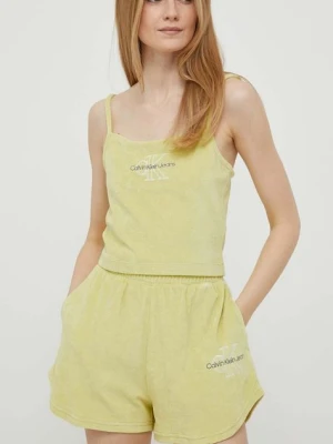 Calvin Klein Jeans top damski kolor zielony