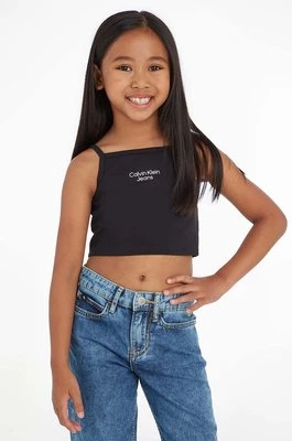 Calvin Klein Jeans top dziecięcy IG0IG01467.PPYY kolor czarny