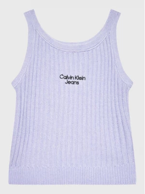 Calvin Klein Jeans Top IG0IG01591 Fioletowy Regular Fit