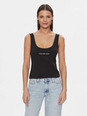 Calvin Klein Jeans Top Institutional J20J221064 Czarny Slim Fit