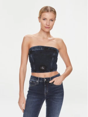 Calvin Klein Jeans Top J20J222870 Granatowy Slim Fit