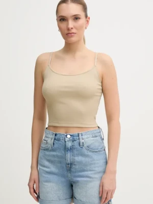 Calvin Klein Jeans top kolor beżowy J20J225312