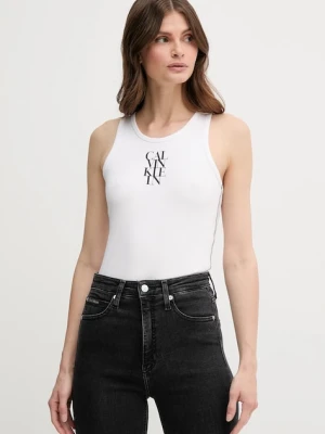 Calvin Klein Jeans top kolor biały LV044C219G