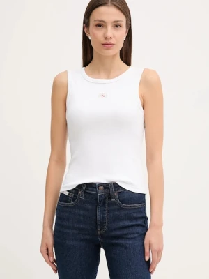 Calvin Klein Jeans top kolor biały LV047C201G