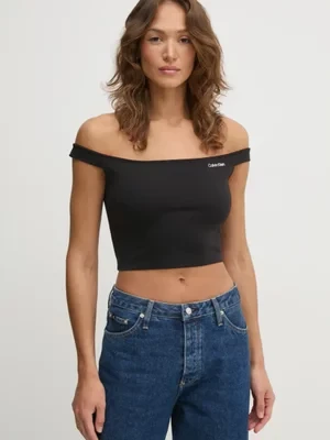 Calvin Klein Jeans top kolor czarny J20J225542