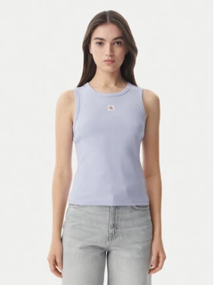 Calvin Klein Jeans Top LV047C201G Niebieski jasny Slim Fit