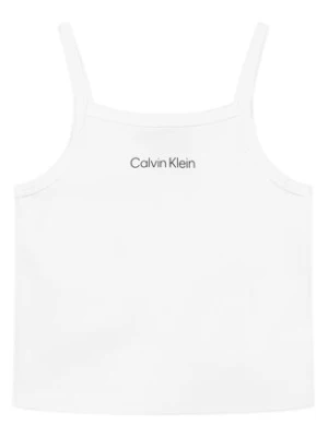 Calvin Klein Jeans Top LVCKSJB12G Biały Slim Fit