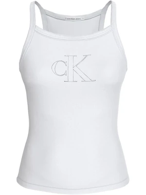 CALVIN KLEIN JEANS Top w kolorze białym rozmiar: S
