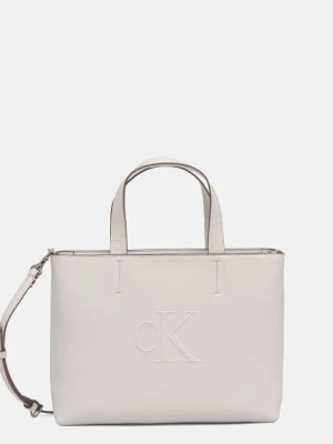 Calvin Klein Jeans torebka kolor beżowy LV04K3111G
