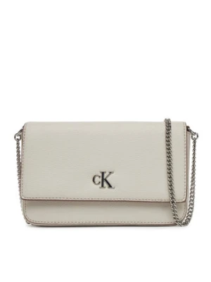 Calvin Klein Jeans Torebka Minimal Monogram Ew Flap Ph/Cb19 LV04K1027G Beżowy