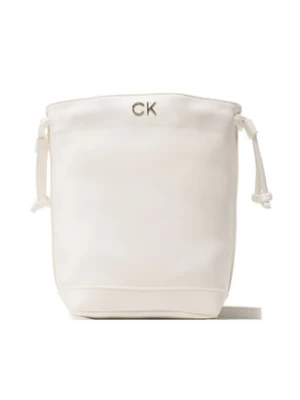 Calvin Klein Jeans Torebka Re-Lock Drawstring Bag Mini K60K610450 Biały