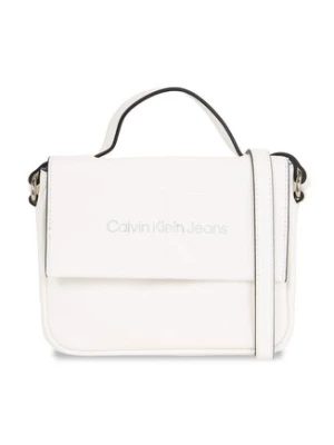 Calvin Klein Jeans Torebka Sculpted Boxy Flap Cb20 Mono K60K610829 Biały