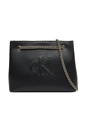 Calvin Klein Jeans Torebka Sculpted Chain Shoulder Bag LV04K3163G Czarny