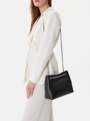 Calvin Klein Jeans Torebka Sculpted Chain Shoulder Bag LV04K3163G Czarny