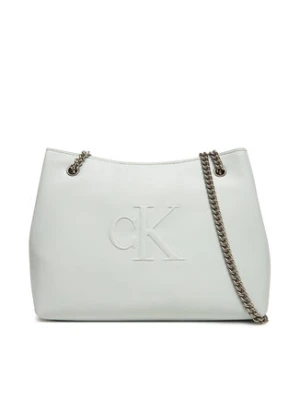 Calvin Klein Jeans Torebka Sculpted Chain Shoulder Bag LV04K3163G Szary