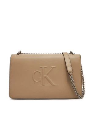 Calvin Klein Jeans Torebka Sculpted Ew Flap25 Shoulder Bag LV04K3035G Beżowy