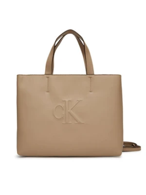 Calvin Klein Jeans Torebka Sculpted Mini Ew Tote LV04K3111G Beżowy