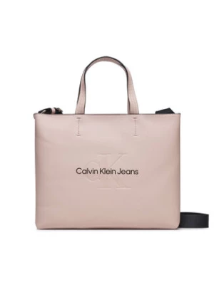 Calvin Klein Jeans Torebka Sculpted Mini Slim Tote26 Mono K60K611547 Różowy
