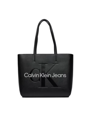 Calvin Klein Jeans Torebka Sculpted Shopper29 Mono K60K610276 Czarny