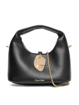 Calvin Klein Jeans Torebka Stone Lock Slouchy Crossbody Bag LV04K3177G Czarny