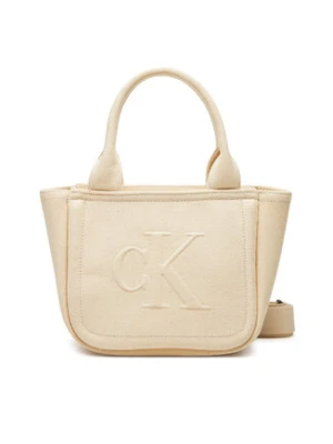 Calvin Klein Jeans Torebka Summer Canvas Mini Tote LV04K3160G Beżowy