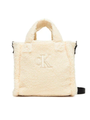 Calvin Klein Jeans Torebka Teddy Tote Bag IU0IU00355 Écru