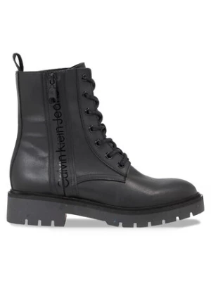 Calvin Klein Jeans Trapery Combat Mid Laceup Boot Wn YW0YW01255 Czarny
