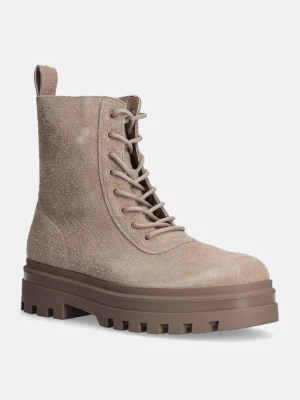 Calvin Klein Jeans trapery zamszowe LUGGED LACE ZIP BOOT OXF HR SU
