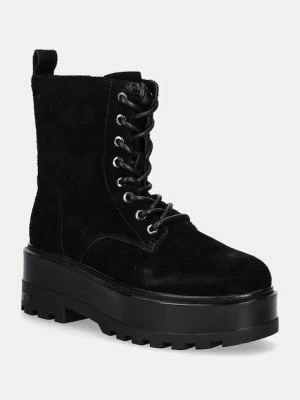 Calvin Klein Jeans workery zamszowe FLATFORM ZIP LACEUP MG S