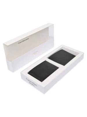 Calvin Klein Jeans Zestaw portfel i etui na karty Gift Bifold Aop K50K512100 Czarny