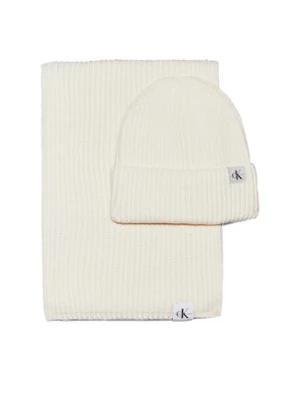 Calvin Klein Jeans Zestaw Szalik i Czapka IU0IU00638 Écru