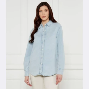 Calvin Klein Jeansowa koszula | Regular Fit | z dodatkiem lnu