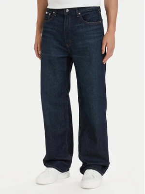 Calvin Klein Jeansy LV04RG785G Granatowy Baggy Fit