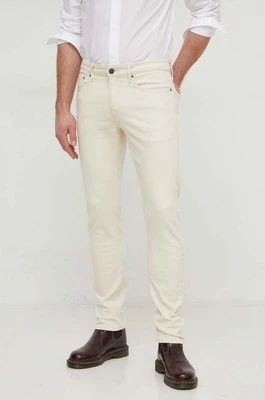 Calvin Klein jeansy męskie kolor beżowy